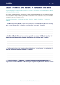Free Easter Template | Grade 4 | Social Studies | BookFlik
