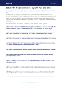 Free Eid Quiz | Grade 3 | Social Studies | BookFlik