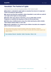 Free Hanukkah Poster | Grade 3 | Social Studies | BookFlik
