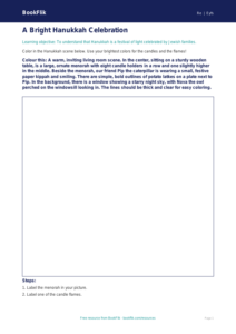 Free Hanukkah Colouring Page | Pre-K | Social Studies | BookFlik