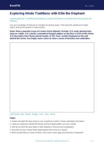 Free Hinduism Drawing Sheet | Grade 4 | Social Studies | BookFlik
