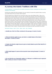 Free Islam Comprehension | Grade 3 | Social Studies | BookFlik