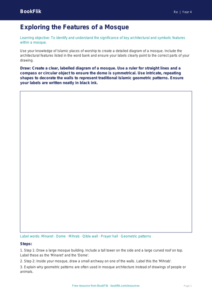 Free Islam Drawing Sheet | Grade 3 | Social Studies | BookFlik