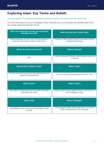 Free Islam Flashcards | Grade 4 | Social Studies | BookFlik