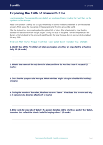 Free Islam Worksheet | Grade 4 | Social Studies | BookFlik
