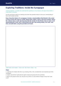 Free Judaism Drawing Sheet | Grade 3 | Social Studies | BookFlik