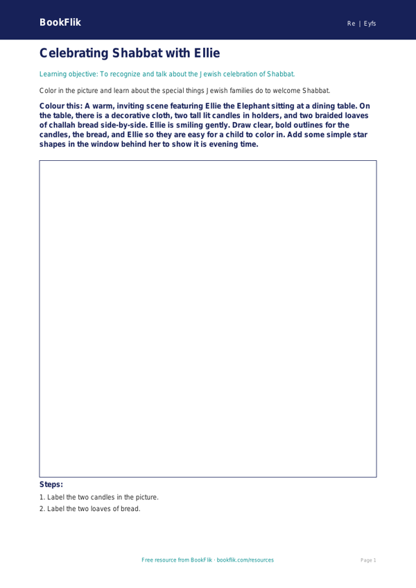 Free Judaism Colouring Page | Pre-K | Social Studies | BookFlik worksheet preview — Re Judaism