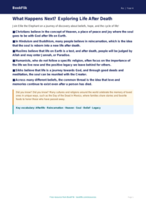 Free Life After Death Poster | Grade 3 | Social Studies | BookFlik