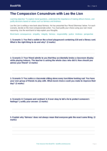 Free Moral Questions Activity Sheet | Grade 3 | Social Studies | BookFlik
