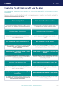 Free Moral Questions Flashcards | Grade 3 | Social Studies | BookFlik