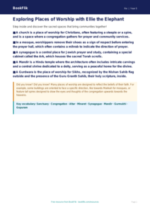 Free Places Of Worship Poster | Grade 4 | Social Studies | BookFlik