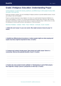 Grade 3 Social Studies: Understanding Traditions and Prayer | BookFlik