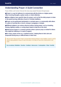 Free Prayer Poster | Grade 4 | Social Studies | BookFlik