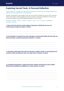 Sacred Texts Lesson Plan | Grade 3 Social Studies | BookFlik