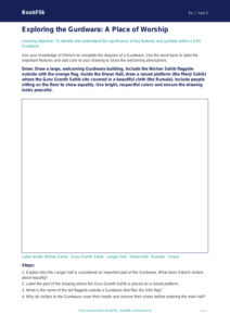 Free Sikhism Drawing Sheet | Grade 4 | Social Studies | BookFlik