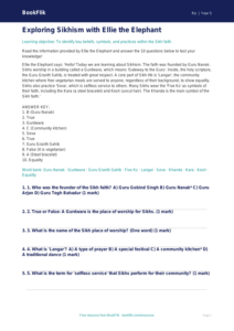 Free Sikhism Quiz | Grade 4 | Social Studies | BookFlik