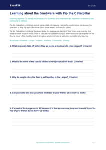 Free Sikhism Worksheet | Pre-K | Social Studies | BookFlik