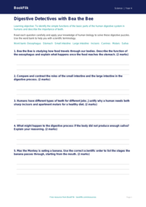 Free Animals Including Humans Worksheet | Grade 3 | Science | BookFlik