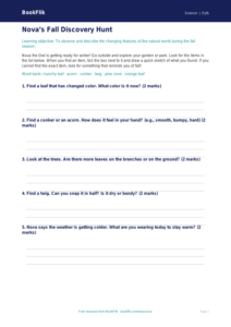 Free Autumn Science Activity Sheet | Pre-K | Science | BookFlik