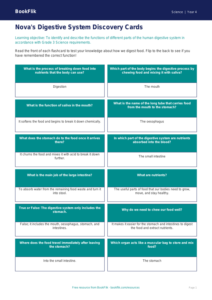 Free Digestion Flashcards | Grade 3 | Science | BookFlik