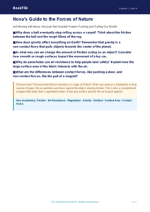 Free Forces Poster | Grade 3 | Science | BookFlik
