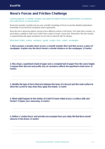 Science forces worksheet grade 3 greater depth