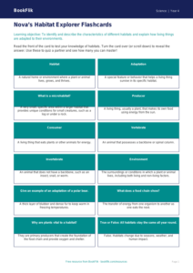 Free Habitats Flashcards | Grade 3 | Science | BookFlik