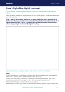 Free Light Drawing Sheet | Grade 3 | Science | BookFlik