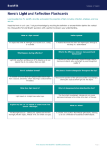 Free Light Flashcards | Grade 3 | Science | BookFlik