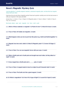 Free Magnets Quiz | Grade 3 | Science | BookFlik