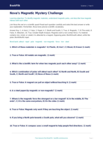 Free Magnets Quiz | Grade 3 Science Worksheet | BookFlik