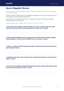 Science magnets worksheet grade 3 core