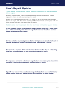 Free Magnets Worksheet | Grade 3 | Science | BookFlik