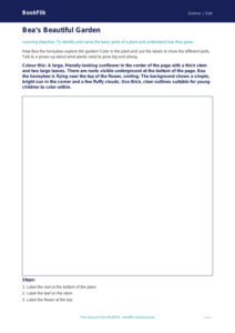 Free Plants Colouring Page | Pre-K Science Activity | BookFlik