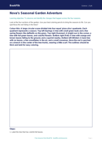 Free Seasonal Changes Colouring Page | Pre-K | Science | BookFlik