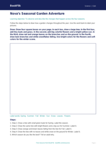 Free Seasonal Changes Drawing Sheet | Pre-K | Science | BookFlik