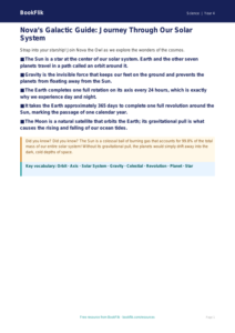 Free Space Poster | Grade 3 | Science | BookFlik