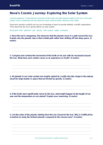 Free Space Worksheet | Grade 3 | Science | BookFlik
