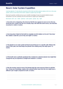 Free Space Worksheet | Grade 4 | Science | BookFlik