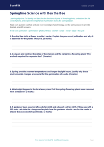 Science spring science worksheet grade 3 greater depth