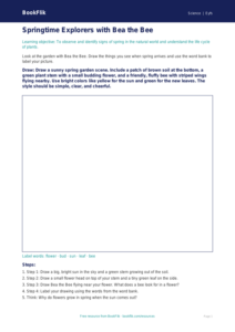 Free Spring Science Drawing Sheet | Pre-K | Science | BookFlik
