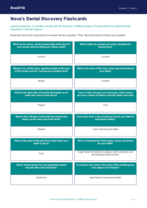 Science teeth flashcards grade 3 core