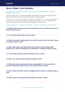 Free Water Cycle Quiz | Grade 4 | Science | BookFlik