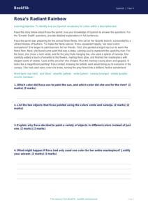 Spanish Colors Worksheet for Grade 3 | Free Lesson | BookFlik