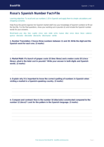 Spanish Numbers Practice: Grade 3 Math & Language | BookFlik