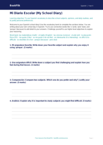 Free School Template | Grade 3 | Spanish | BookFlik