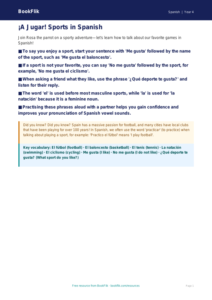 Free Sports Poster | Grade 3 | Spanish | BookFlik