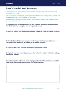 Spanish verbs and tenses worksheet grade 3 core