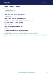 Free 3a Track Sheet | Kindergarten ELA | BookFlik