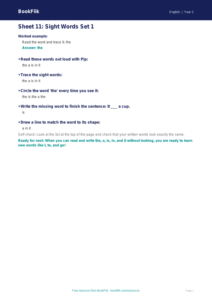 Free 3a Track Sheet | Kindergarten ELA | BookFlik